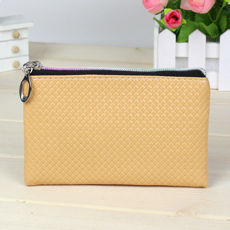 Women's Creative Zero Purse 10 Yuan Store Pu Zipper Pocket Pocket Candy Color Mini Coin Bag Handbag