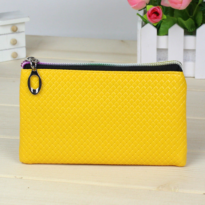 Women's Creative Zero Purse 10 Yuan Store Pu Zipper Pocket Pocket Candy Color Mini Coin Bag Handbag