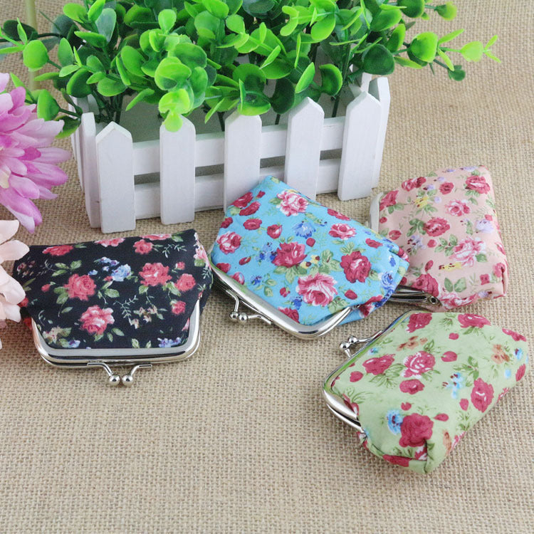 Korean small rose cloth lady children zero purse small wallet student Mini coin bag small gift wholesale