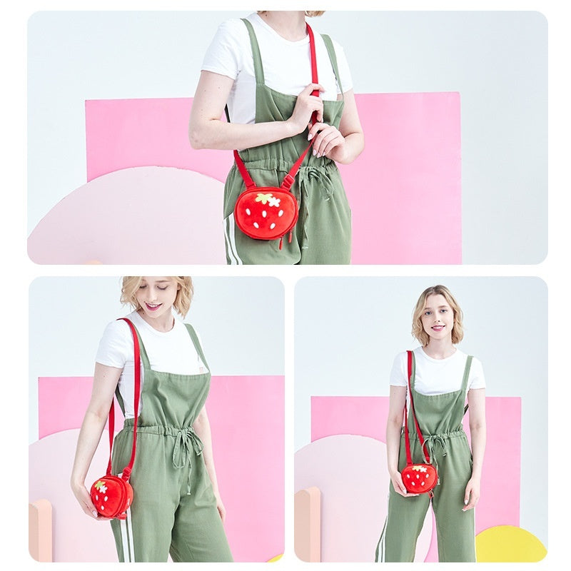 Cute Strawberry Fruit Cartoon Children's Crossbody Bag