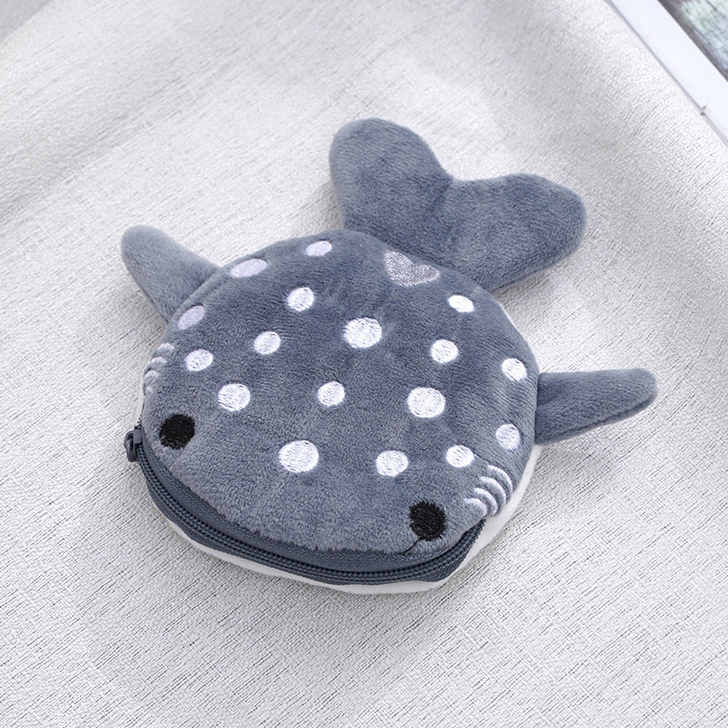 Plush Children's Shark Coin Purse Cute Cartoon Pendant